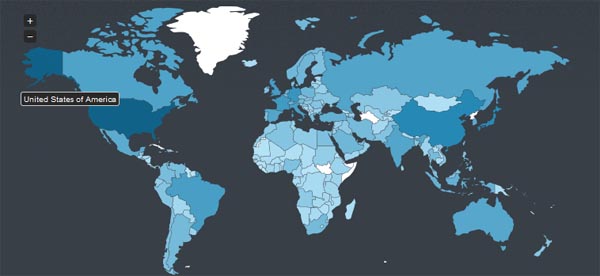 Show Vector Maps and Visualize Data with jVectorMap jQuery Plugin