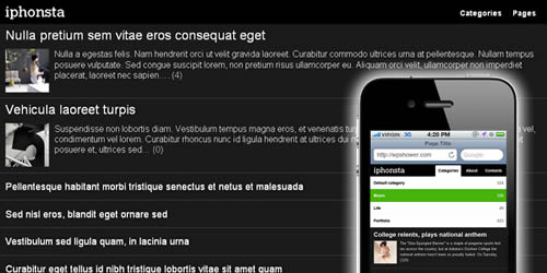 Iphonsta Mobile WordPress Themes