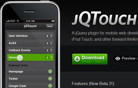 jQTouch