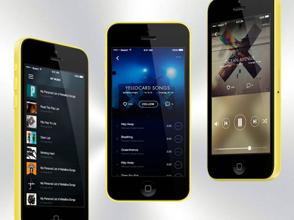 Music App UI .Sketch