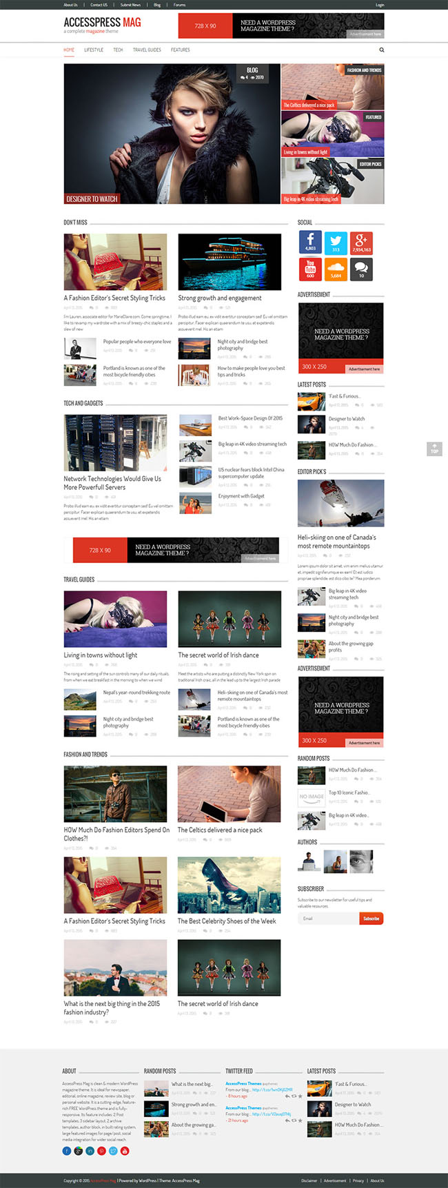 Free Responsive Magazine WordPress Theme