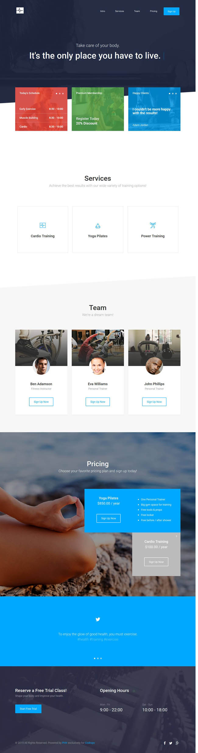 Cardio : Modern One Page Bootstrap Template - Smashfreakz