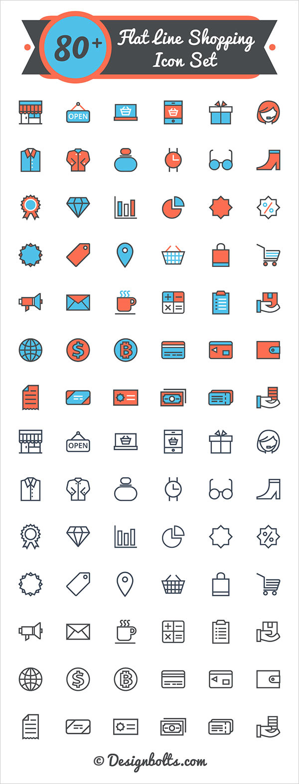 Free-flat-ecommerce-icon