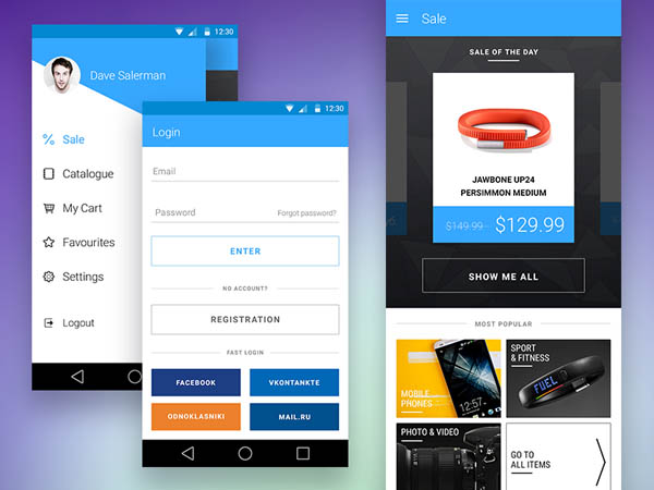 ecommerce apps ui design 