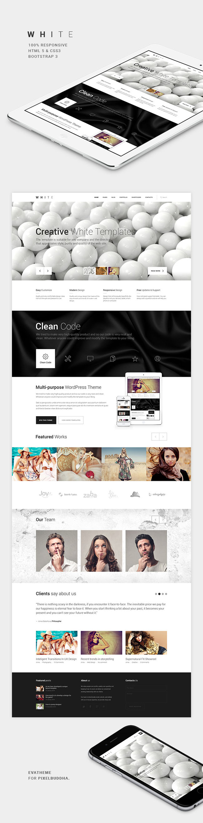 white-html-template