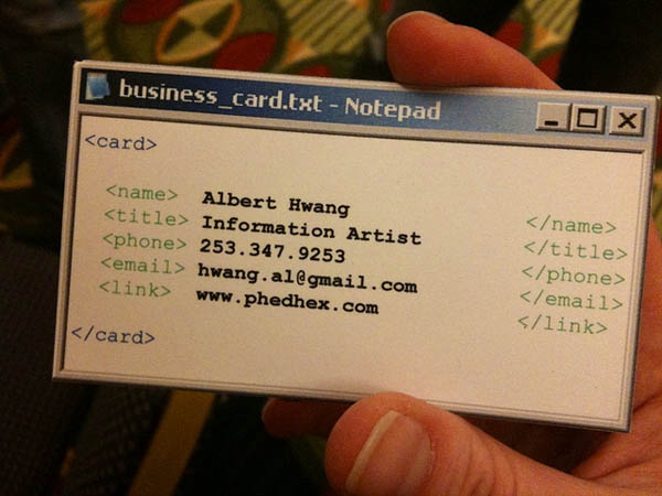 Notepad Business Card