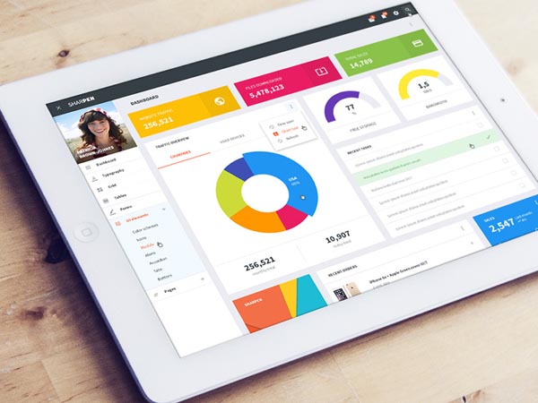 free admin dashboard UI PSD