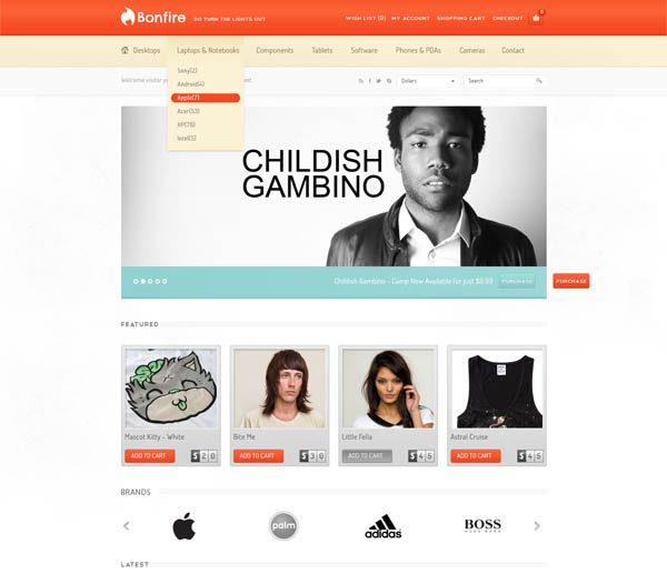 Free Ecommerce PSD Website Template 