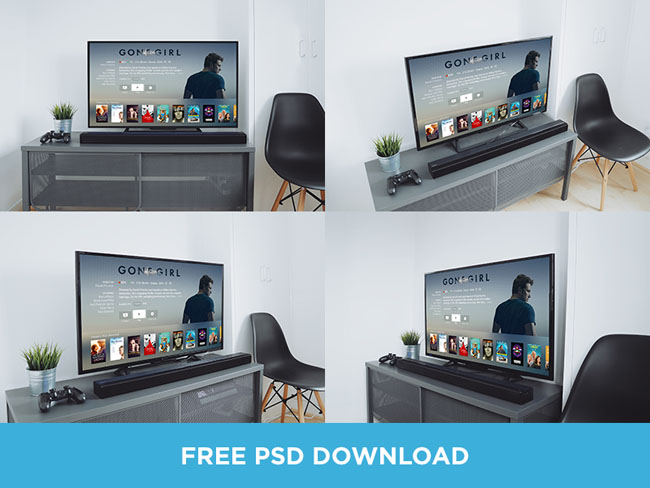 Free TV Mockup PSD