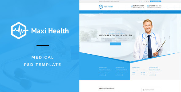 hospital PSD website templates