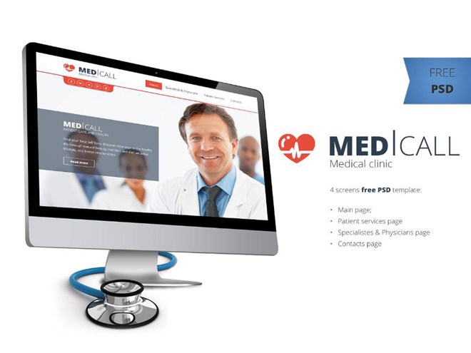 hospital PSD website templates