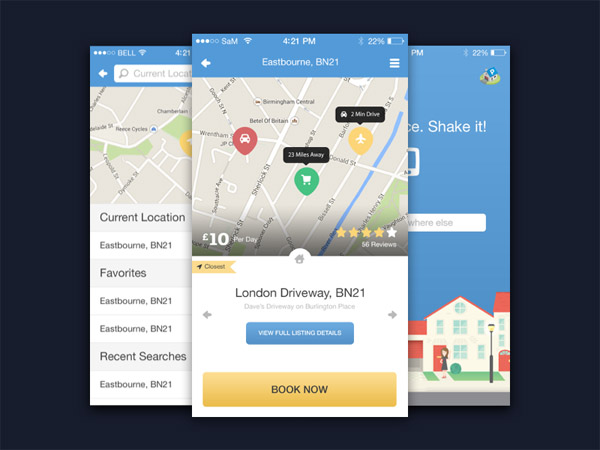 parking app ui 01