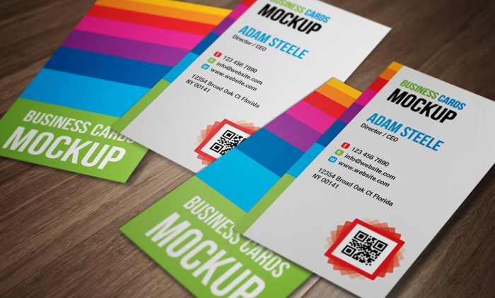 vertical business card mockup 06