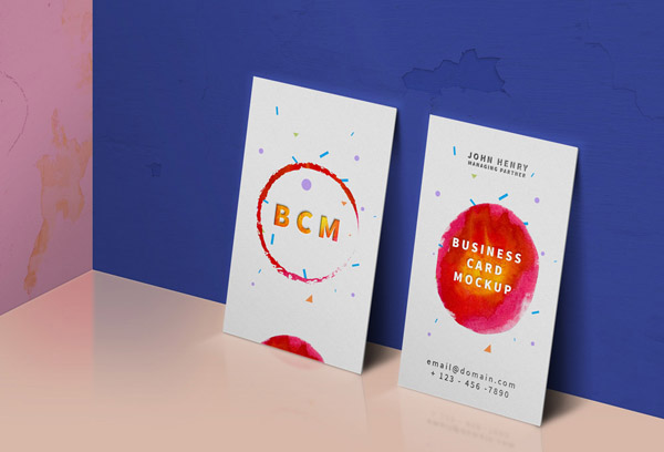 vertical business card mockup 11