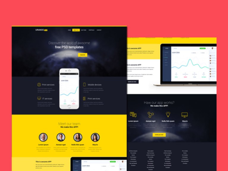 App Landing Page Template 01