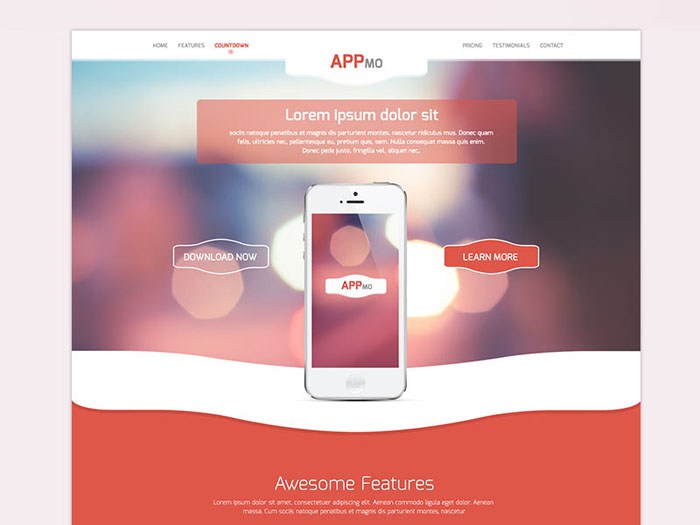 App Landing Page Template 08