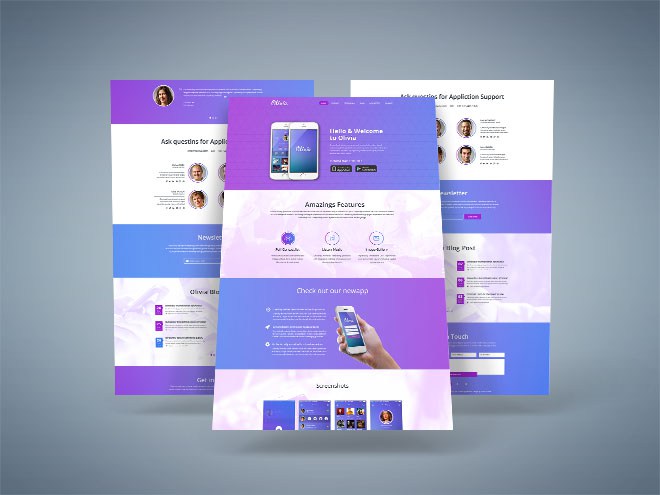 App Landing Page Template 10