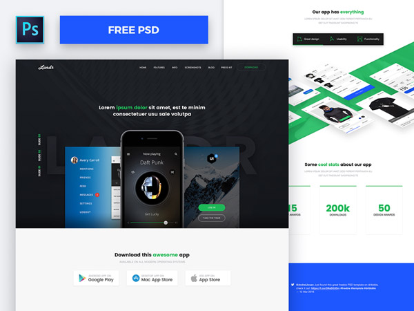 App Landing Page Template 16