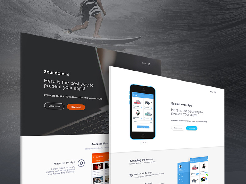 App Landing Page Template 23