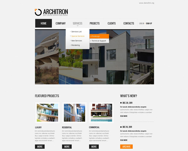 Architecture PSD Template 11