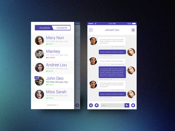 Chat Application UI Design 22