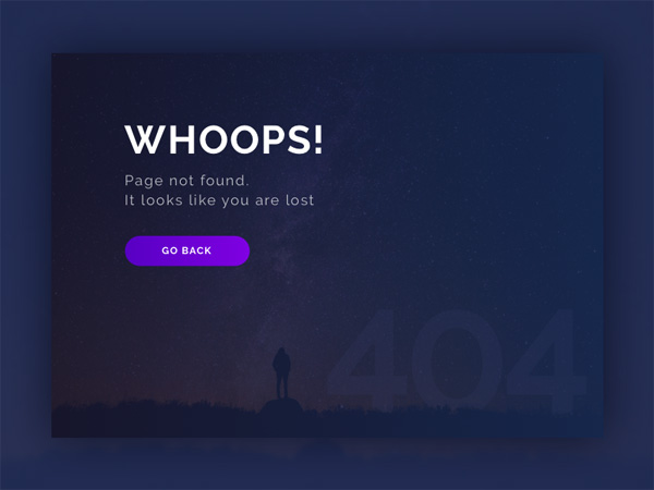 Flat 404 Error Page 04