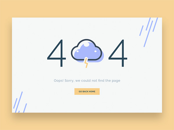 Flat 404 Error Page 06