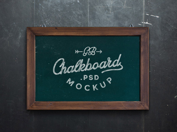 Free Chalkboard Mockup 02