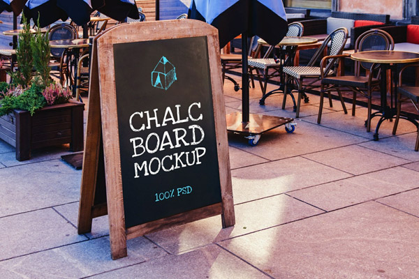 Free Chalkboard Mockup 07