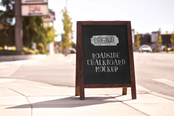 Free Chalkboard Mockup 10