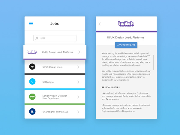 Job App UI Design 09