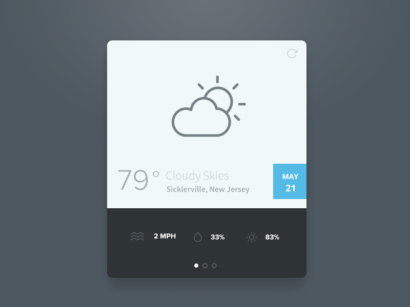 Weather Widget UI Sketch PSD 03