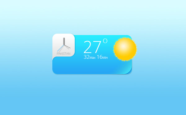 Weather Widget UI Sketch PSD 15