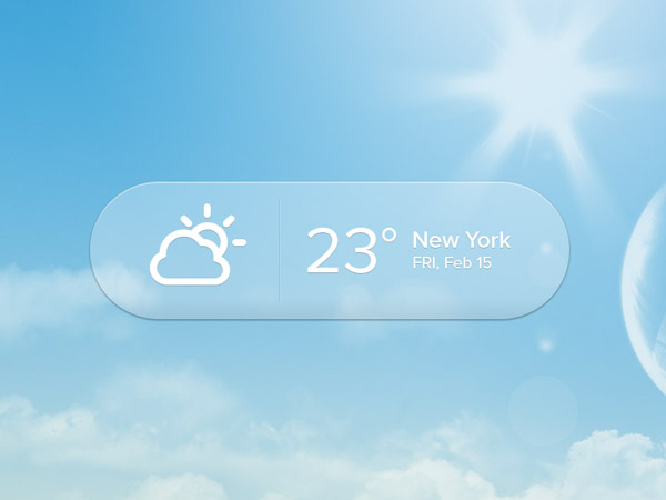 Weather Widget UI Sketch PSD 22