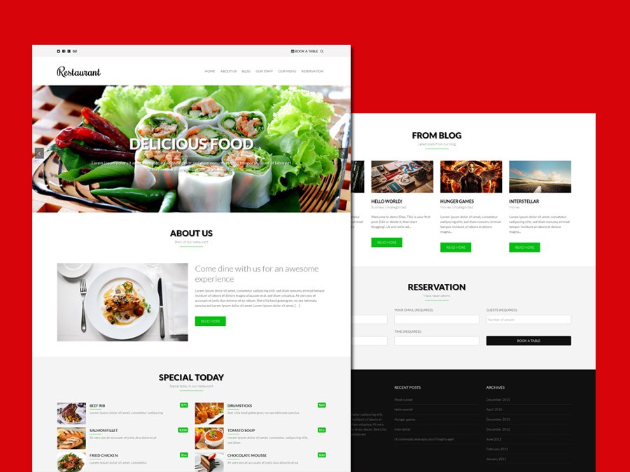 Free Restaurant WordPress Themes 04