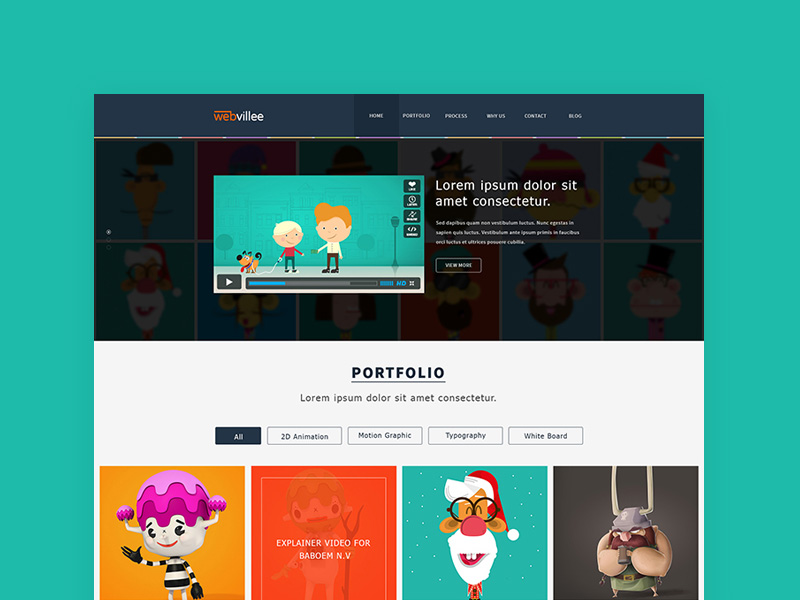 Free Flat PSD Template