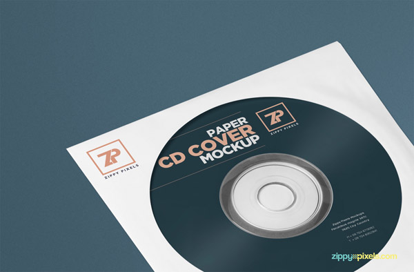 Free CD Cover Mockup PSD Template 02