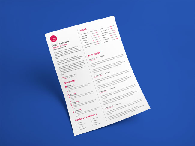 Free Indesign Resume Template