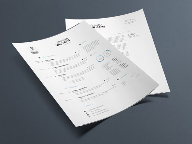 Free Minimal Resume Template 02