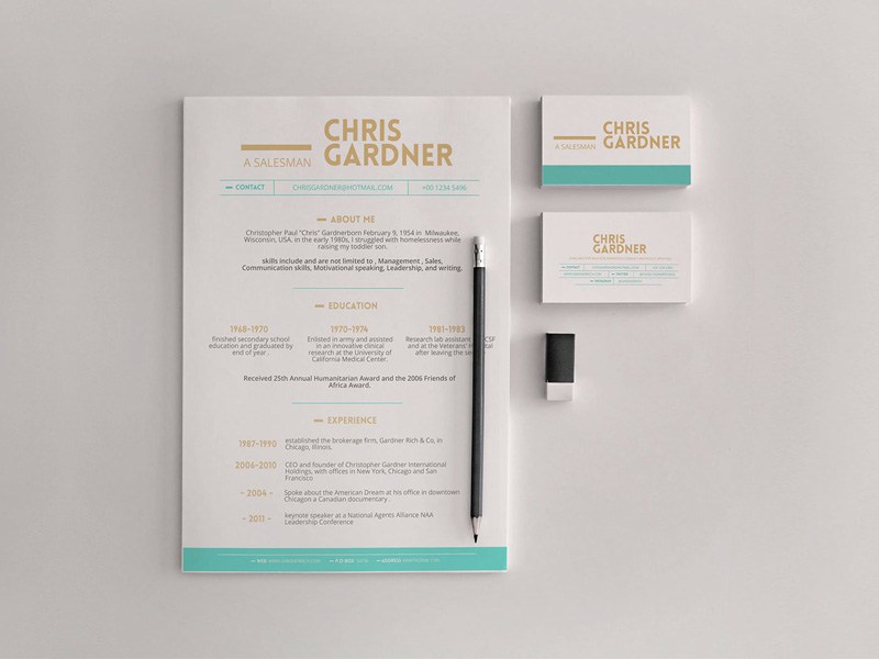 Free Minimal Resume Template 06