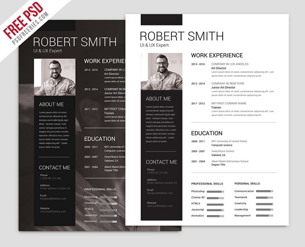 Free Minimal Resume Template 15