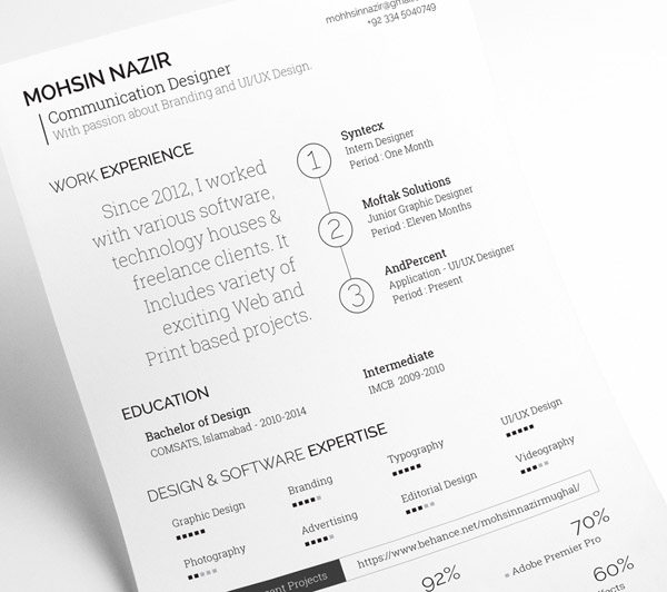 Free Minimal Resume Template 16