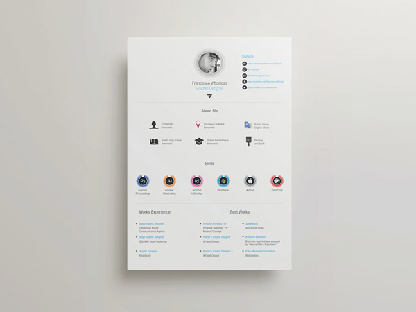 Free Minimal Resume Template 19