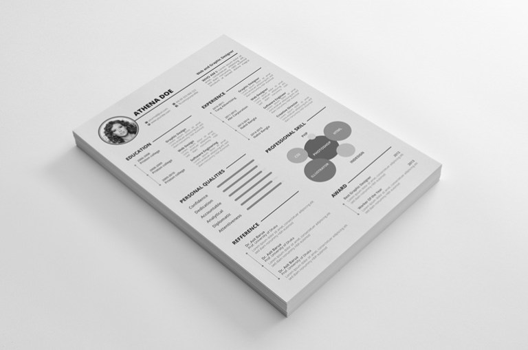 Free Minimal Resume Template 21