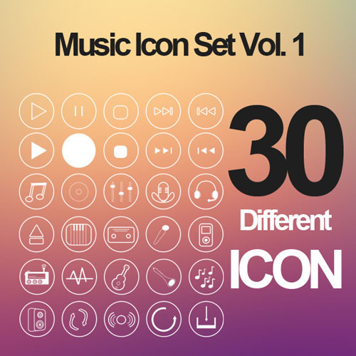 Free Music Icon Set 02