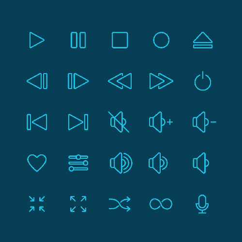 Free Music Icon Set 04