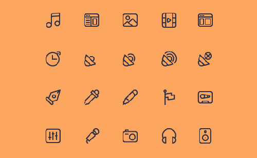 Free Music Icon Set 06