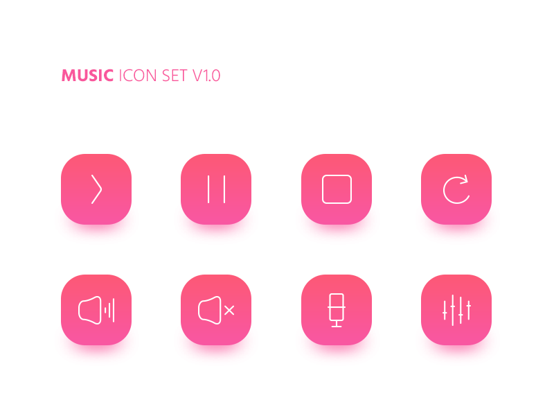 Free Music Icon Set 07