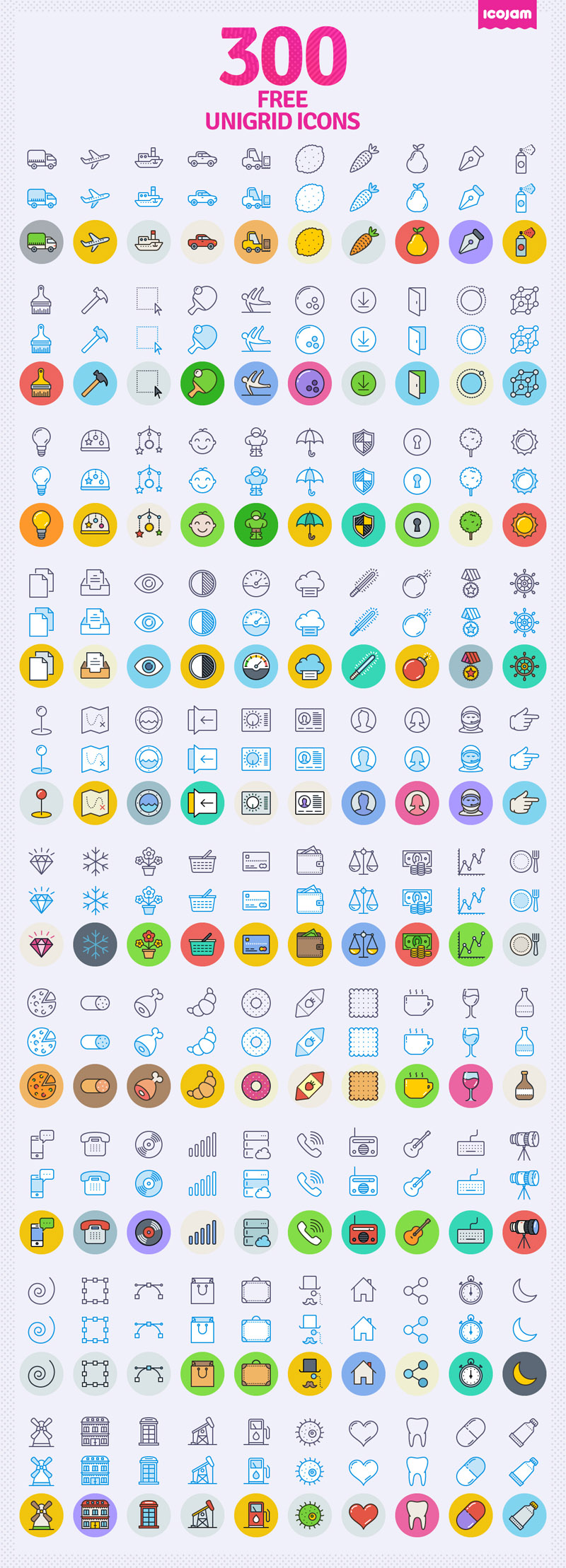 Unigrid Icon Set AI