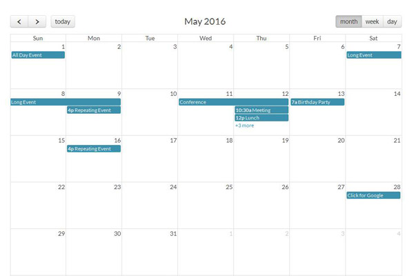 jQuery Event Calendar Plugin 07